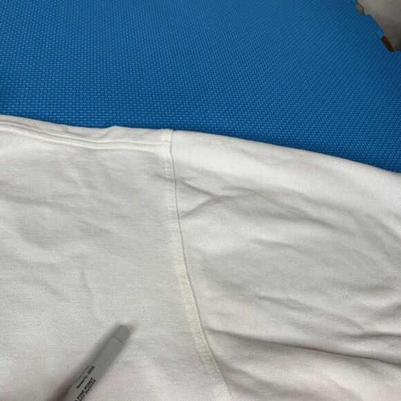 Master Collection Men’s Size XL 60's Two Ply Mercerized White Polo Shirt W/ Logo - Picture 11 of 15